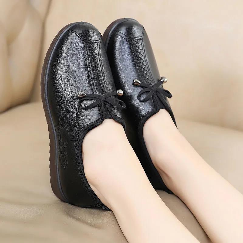 Cotton Boots Women Winter Plus Velvet Leather Shoes Non-slip Waterproof PU Cotton Shoes Winter Shoes
