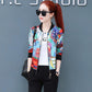 M-5XL Large Size Spring and Autumn Short Coat Women's All Match Flower Baseball Uniform Casual Top Short Jacket Thin Coat
