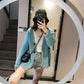 Autumn and Winter Fashion Sweater Loose Casual Jacket Long-sleeved Cardigan Young Women's Top
