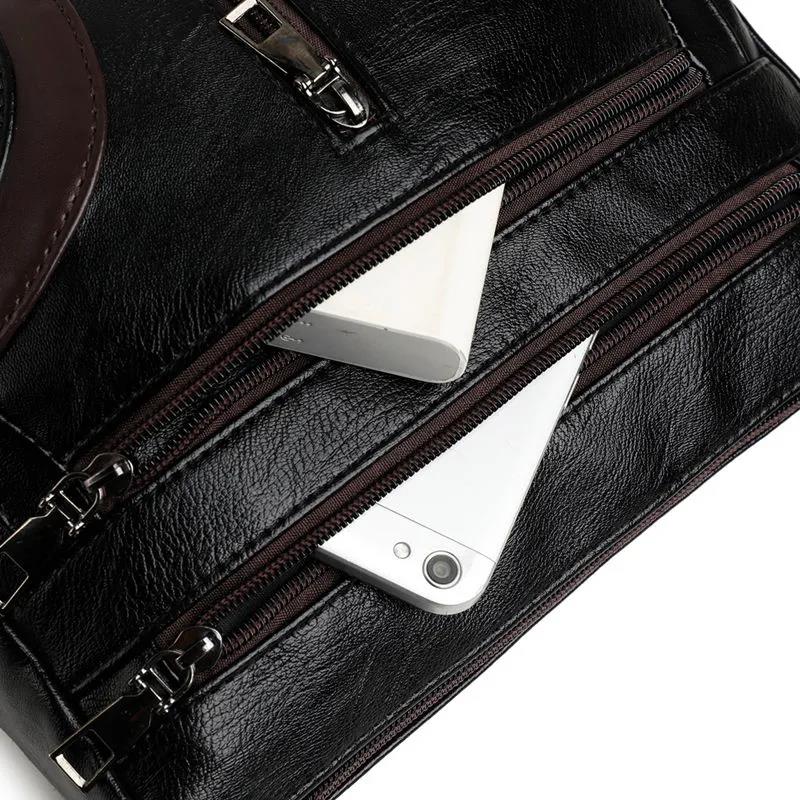 Sheepskin Texture Multi-layer Female Bag Spring Big Capacity Messenger Bag Ladies Shoulder Bag Mother Bag Fashion Wild