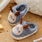 Autumn and Winter Children's Cotton Slippers Boys and Girls Children's Indoor Antiskid Plush Warm Cartoon Baby Bag Heel Cotton Slippers