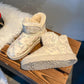 Thickened Snow Boots Women's Short Tube Short Boots with Wool Winter New Non-slip Thick Warm Cotton Shoes Plus Cashmere Boots for Children
