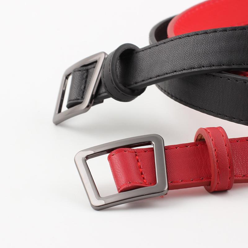 Belts Women Leather Imitation Paint Surface Alloy Buckle