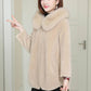 Autumn and Winter Imitation Sheep Shearing Coat Mid-length Lamb Plush Fur Pure Color Simple Female Coat