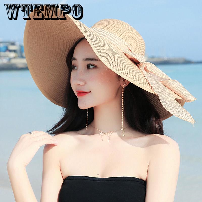 Sun hat sun hat foldable casual beach hat big hat hat female trend straw hat simple wild fashion