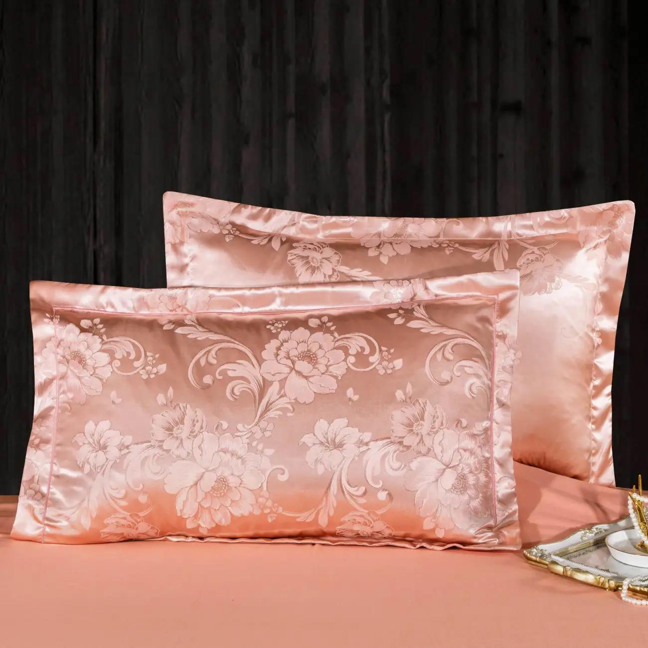 High-grade Pure Cotton Satin Jacquard Pillowcase Cotton Pillowcase A Pair of Adult Pillow Core Cover Pillow Leather 48x74cm
