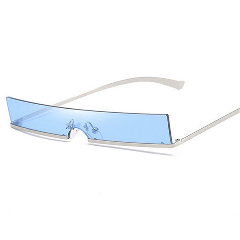 Small Rectangle Sunglasses Women Fashion Metal Frame Designer 90s Sun Glasses Ladies Retro Red Yello