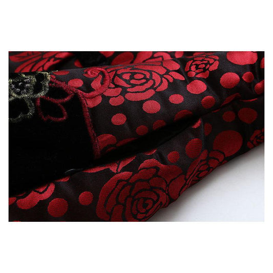 Winter Warm Jacket for Middle-aged and Elderly People Plus Velvet Padded Cotton-padded Jacket, Mother's Velvet Printed Cotton-padded Jacket