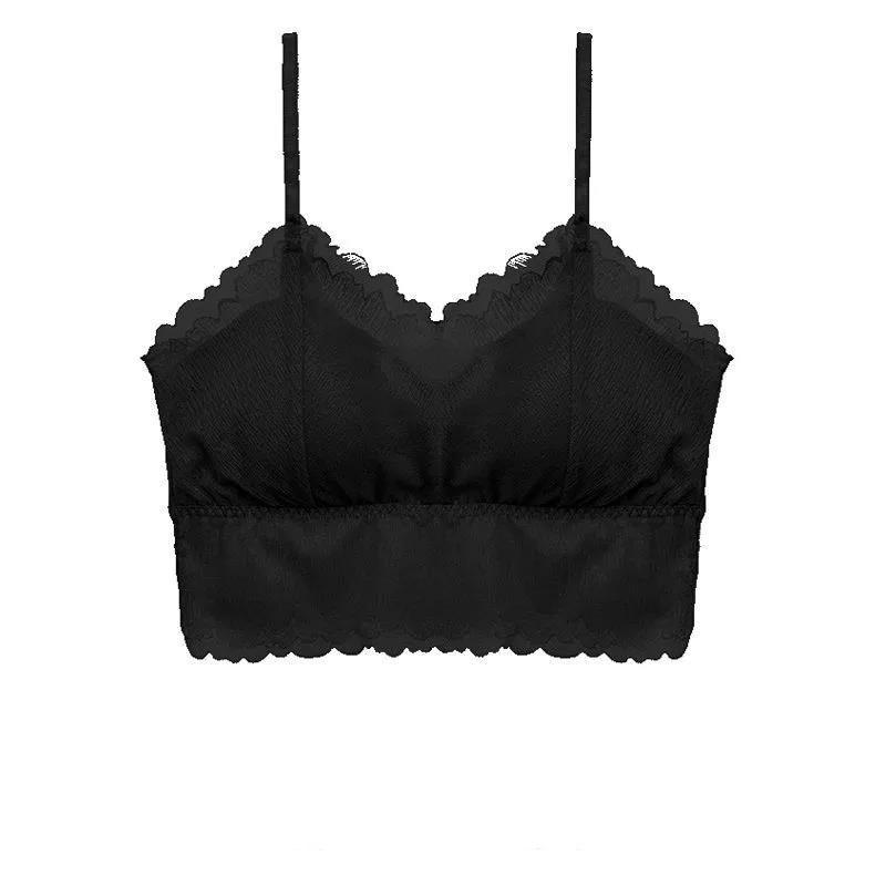 Sexy Lace Anti-glare Beauty Back Wrap Chest Tube Top Chest Pad Detachable Suspenders Girl Vest-style Underwear Bra