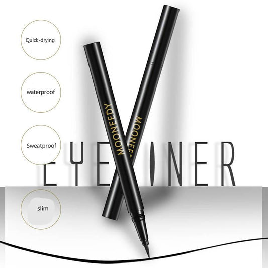 Eyeliner pen female waterproof and sweatproof lasting color fast-drying student thin head  eyeliner