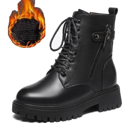 Martin Boots Female Winter Plus Velvet Thick Snow Boots Flat Cotton Boots Warm Short Boots Velvet Shoes