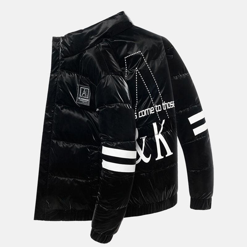Winter Padded Jacket Men's Thick Padded Jacket Winter Students Korean Style Trend Down Padded Jacket Handsome Casual Men's Clothing