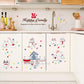 Warm creative cute cat kindergarten background decoration removable wall paper stickers