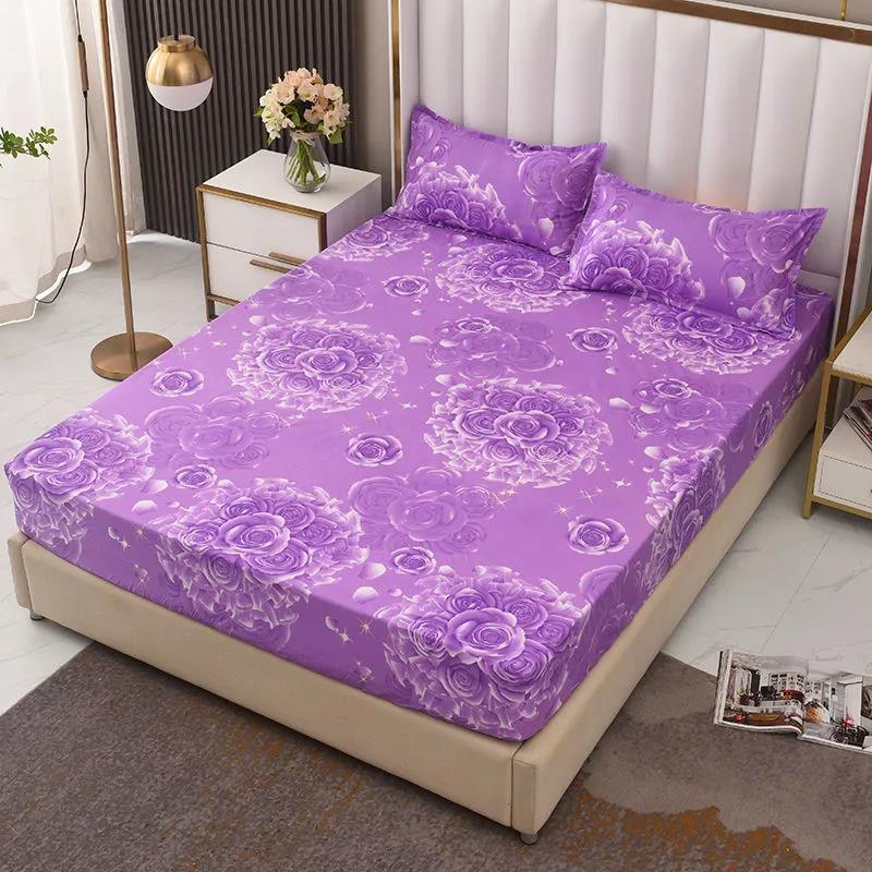 Bed Sheet Non-slip Fixed Bed Cover Three-piece Bed Mat Protect Cover Dust Protection Cover Full Surrounding