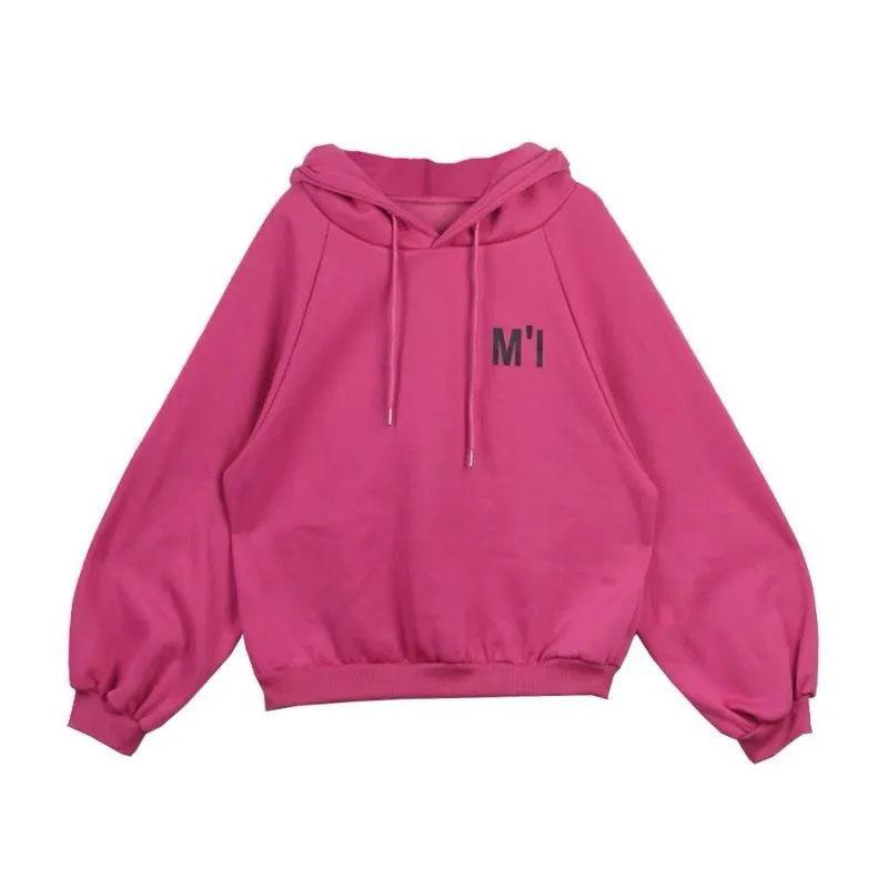 Women's Autumn and Winter Oversize Hooded Plus Velvet Thick Coat Korean Version of The Student Loose Top Ladies Ins Casual Sweater