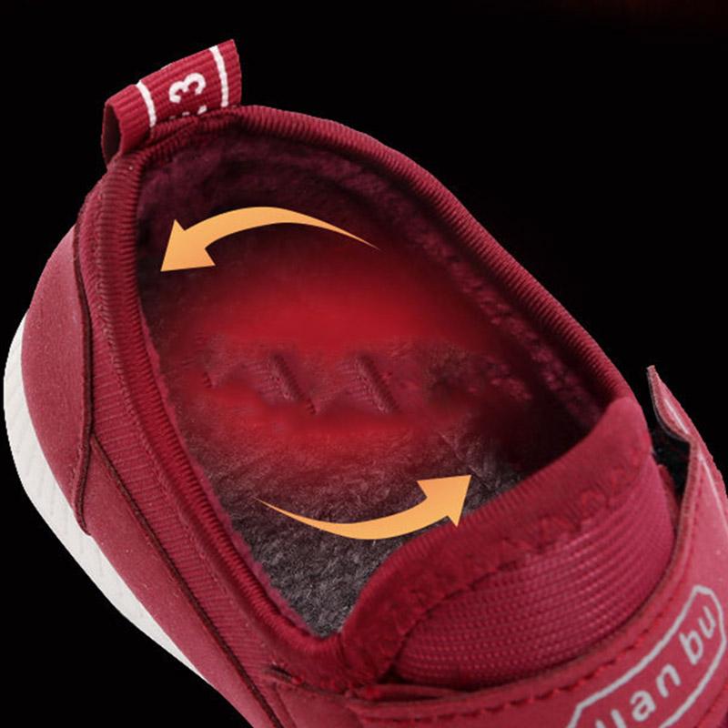 Non-slip Cotton Shoes Women's Winter Fleece Warm Cloth Shoes Thickened  High-top Cotton Boots