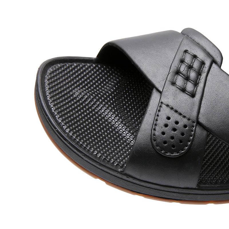 Summer Sandals Men Breathable Leather Sandals Man Flats Plus Size Fashion Casual Beach Men's Shoes