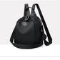 High-capacity Black Red Casual Large Capacity Simple Women's Multi-layer Canvas Backpack Travel Shopping Student Schoolbag
