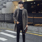 Windbreaker Men's Autumn and Winter Casual Mid-length Woolen Coat Men's Jacket Fashion Handsome Woolen Coat