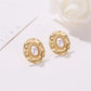 Earrings, Temperament Round Twisted Pearl Stud Earrings, Simple Versatile Earrings