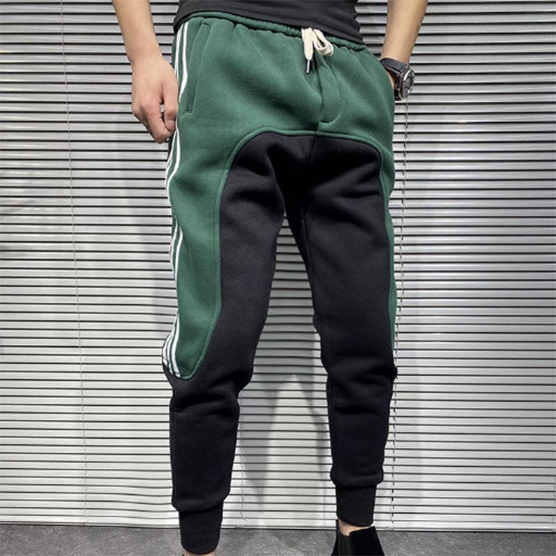 Men's Sports Pants Slim Fit All-Matched Small Foot Pants Splicing Casual Sweatpants Men