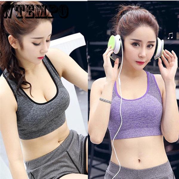 Women Letter Bra Top Push Up Fitness Running Yoga Bra Underwear Cotton Tops Gym Wear Sportswear