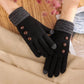 Touch Screen Gloves Ladies Winter Warm Plus Velvet Thick Korean Version Knitted Wool Five-finger Gloves