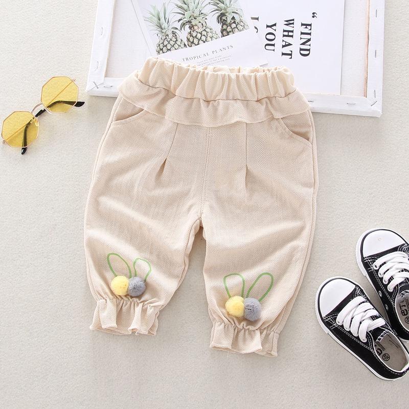Children's Pants Summer Thin Girls' Loose Sports Pants Anti Mosquito Trousers Korean Style Casual Pants Leggings Plush Rabbit Pants