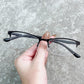 Women's Business Half-frame Anti-blue Light Flat Glasses Ultra-clear Resin Myopia Eye Wear Classic Anti-Fatigue Myopia Glasses