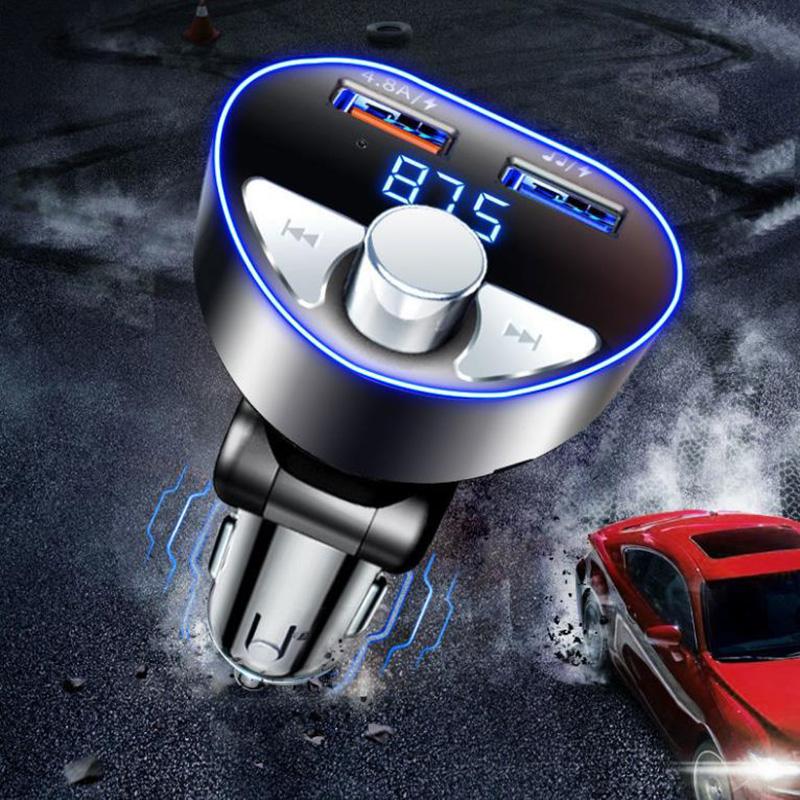 High Sound Quality Car MP3 Player Car Bluetooth Receiver Dual USB Port Fast Charger Multi-function Charging Tool Car Supplies