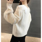 Spring and Autumn Style Outer Wear Lace Doll Collar Sweater Loose Long Sleeve Sweater Women