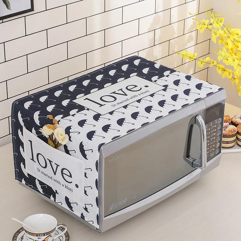 Microwave Oven Cover Cover Oil-proof Dust-proof Cloth Universal Cover Towel Oven Household Cotton and Linen Cover