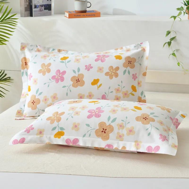 A Pair of Thick Cotton Pillow Covers Adult Bedroom Pillow Covers Modern Minimalist Bedding