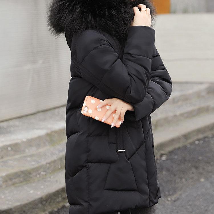 Warm Thicken Ladies Coats Solid Color Mid-length Parka Jackets Women Winter Coats Large Size Cotton Padded Coats
