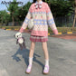 Japanese Preppy Style Autumn Winter Women Sweater Pink Strawberry Heart Warm Knitted Pullover Cute Kawaii Sweet Soft Overcoat