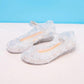 Crystal Sandals Wedge Women's Shoes High-heeled Shoes Women's Square Dance Shoes Baotou Hole Shoes