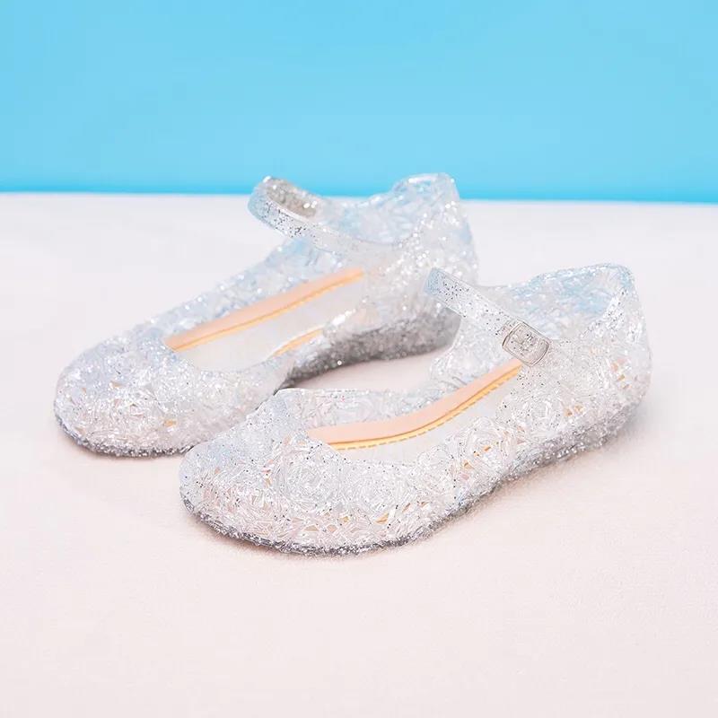 Crystal Sandals Wedge Women's Shoes High-heeled Shoes Women's Square Dance Shoes Baotou Hole Shoes