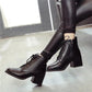 High Heels Pointed Toe Faux Leather Zipper Style Sexy Martin Boots Ankle Womens Boots