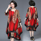 L-XXXXXL Women's Summer Dress Chiffon Veil irregular Leopard Round Neck Printing Mid-length Daily Wear