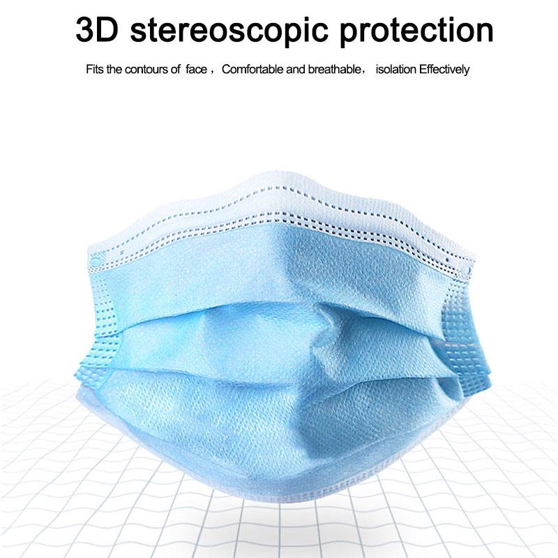 60-piece disposable ear-hanging respirator three-layer filter dustproof / waterproof safety