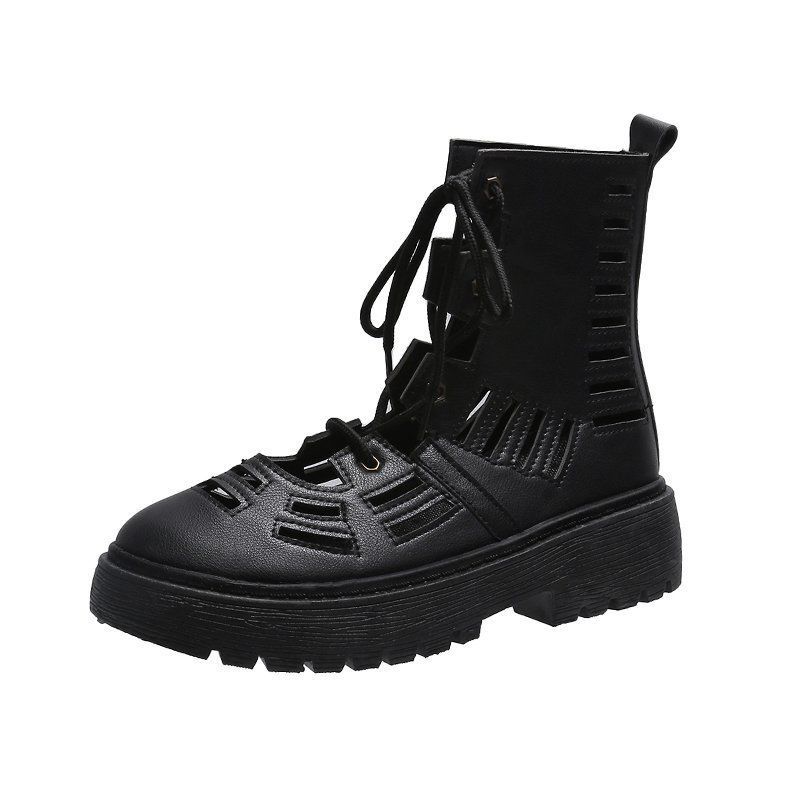 Women's British Wind Boots Platform Hollow Martin Boots Spring Sandals