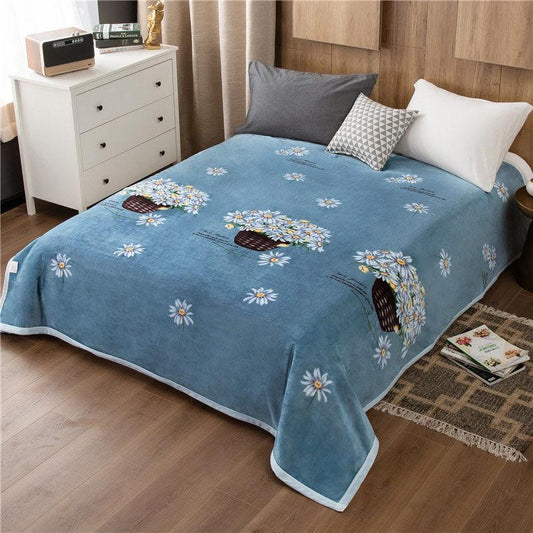 Thickened Flannel Blankets Double-sided Fleece Blankets Autumn and Winter Coral Fleece Blankets Fleece Blanket Sheets Bed Siesta Warm Blankets