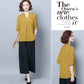 Chiffon Top Women's Mid-sleeve Mother's Summer Dress Fashionable Western Style Loose Plus Size Shirt