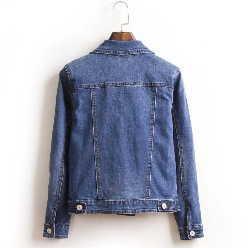 Denim Jacket Women's Autumn and Winter Slim Casual Jeans Jacket Student New Short Top Lapel Classic Denim Coat All Match Jacket