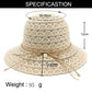 Straw Hat Women Straw Hat Foldable Outdoor Travel Seaside Beach Sunscreen Cap Pearl Hat