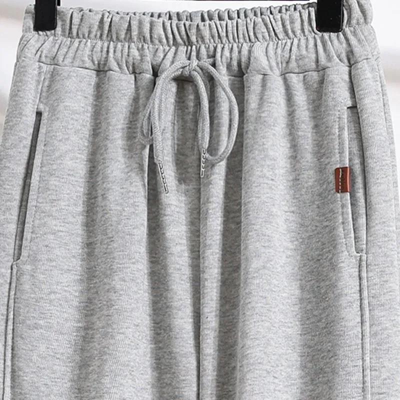 Women's Gray Guard Pants Are Thin Spring and Autumn Lanterns Loose Feet Ins Tide Casual Pants Sports Pants
