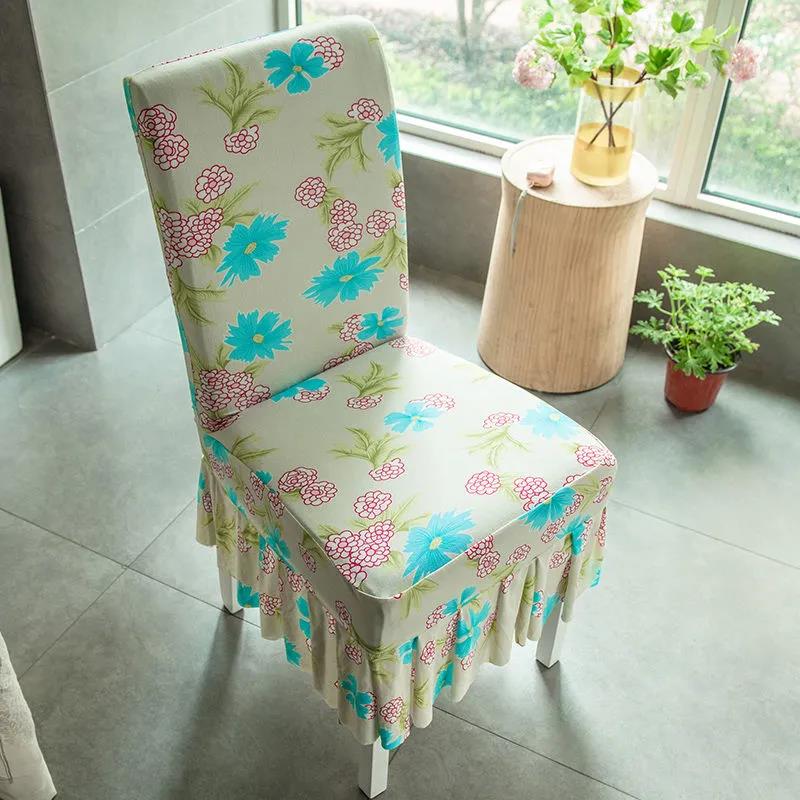 Two-piece Thickened Chair Cover Home Dining Chair Cover Universal Elastic Stool Cover Seat Cover Hotel Dining Table and Chair Cover