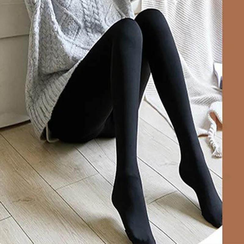 JK Bare Leg Artifact Winter Plus Velvet Thick Nude Feeling Large Size Outer Wear Stovepipe Warm Pants Autumn and Winter Leggings Women