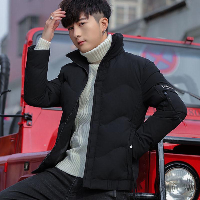 Jacket Men's Winter Men's Cotton-padded Clothes Stand-up Collar Slim Cotton-padded Jacket Korean Style Trendy Brand Handsome Men's Padded Coat