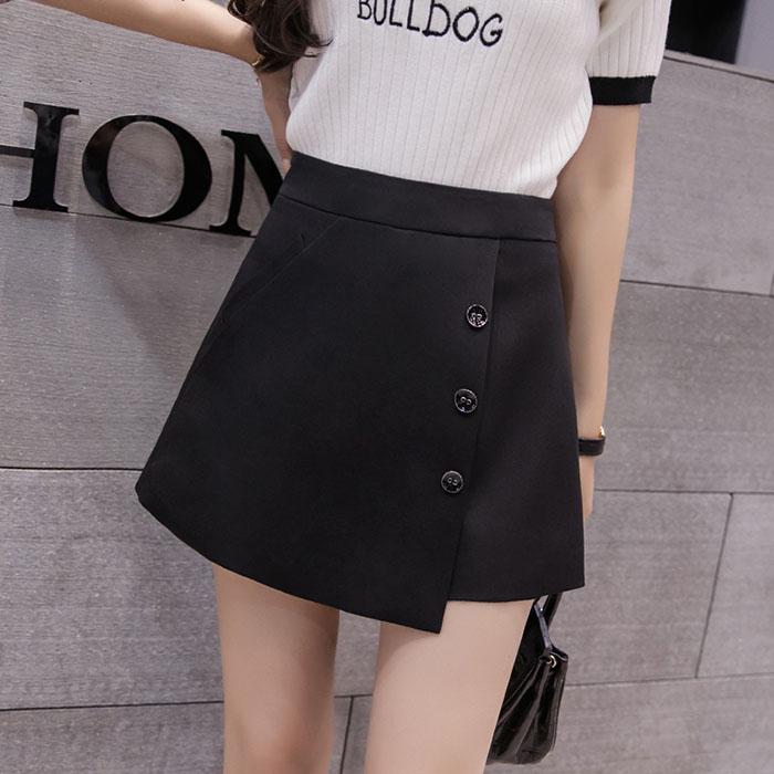 Pofulove Women High Waist Slim Chiffon Skirt Pants Anti-light Bag Hip Skirts A-line Skirt Shorts